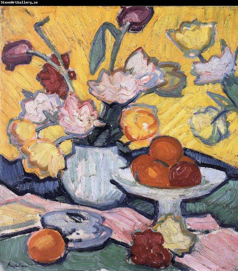 Samuel John Peploe Tulips and Cup